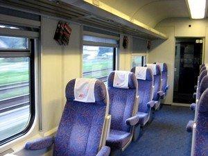 Wnętrze pociągu Intercity